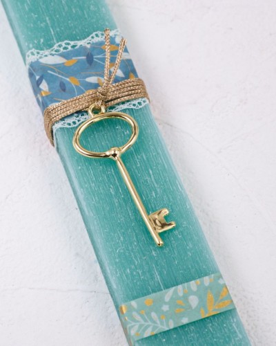Χειροποίητη Γυναικεία Λαμπάδα | Επίχρυσο Κλειδί