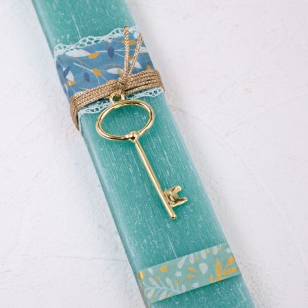 Χειροποίητη Γυναικεία Λαμπάδα | Επίχρυσο Κλειδί