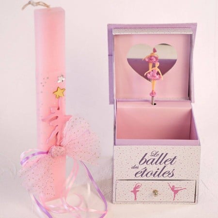 Λαμπάδα για Κορίτσια με Μουσική Μπιζουτιέρα | Μπαλαρίνα