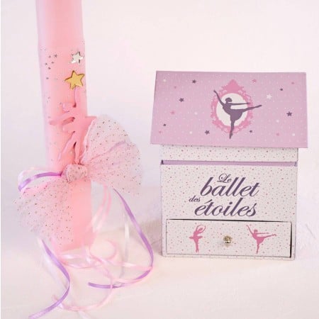 Λαμπάδα για Κορίτσια με Μουσική Μπιζουτιέρα | Μπαλαρίνα
