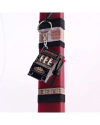Men’s Easter Candle with Metal Slot Machine Keychain Handmade scented Easter candle for men with Metal Slot Machine Keychain