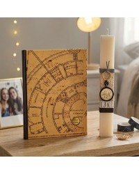 Σετ Λαμπάδα Harry Potter | Φωτιζόμενο Marauder’s Map Λεύκωμα & Μπρελόκ Hogwarts Χειροποίητη πασχαλινή λαμπάδα Harry Potte για κορίτσια με Marauder’s Map λεύκωμα