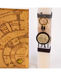 Σετ Λαμπάδα Harry Potter | Φωτιζόμενο Marauder’s Map Λεύκωμα & Μπρελόκ Hogwarts Χειροποίητη πασχαλινή λαμπάδα Harry Potte για κορίτσια με Marauder’s Map λεύκωμα