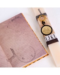 Σετ Λαμπάδα Harry Potter | Φωτιζόμενο Marauder’s Map Λεύκωμα & Μπρελόκ Hogwarts Χειροποίητη πασχαλινή λαμπάδα Harry Potte για κορίτσια με Marauder’s Map λεύκωμα