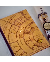 Σετ Λαμπάδα Harry Potter | Φωτιζόμενο Marauder’s Map Λεύκωμα & Μπρελόκ Hogwarts Χειροποίητη πασχαλινή λαμπάδα Harry Potte για κορίτσια με Marauder’s Map λεύκωμα