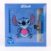 Χειροποίητη Λαμπάδα Stitch με Λούτρινο Λεύκωμα, Spinner Μπρελόκ και Πολύχρωμο Στυλό