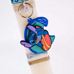 Χειροποίητη Λαμπάδα Stitch με Μπρελόκ Spinner 