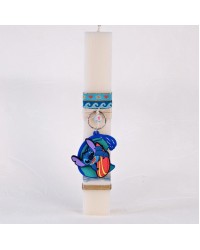 Χειροποίητη Λαμπάδα Stitch με Μπρελόκ Spinner 