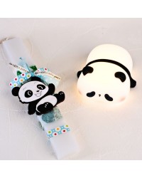 Λαμπάδα για Μωρά με Ξύλινο Αρκουδάκι Panda & Φωτιστικό Νυκτός Χειροποίητη Λαμπάδα για Μωρά με Αρκουδάκι Panda και Φωτιστικό Νυκτός