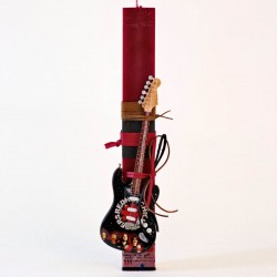 Λαμπάδα με διακοσμητική ηλεκτρική κιθάρα Red Hot Chili Peppers για αγόρια και άνδρες