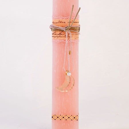 Women’s Easter Candle with Moon & Pearl Necklace
