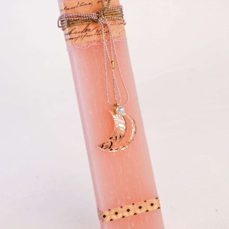Women’s Easter Candle with Moon & Pearl Necklace