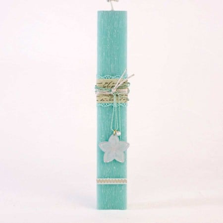 Women’s Easter Candle with Flower & Pearl Necklace