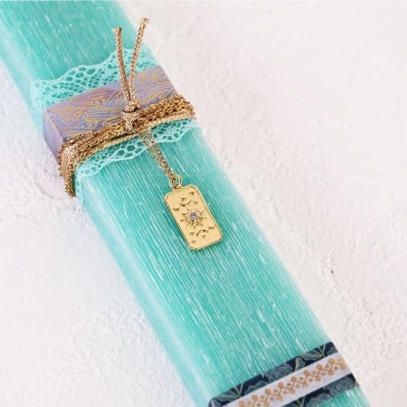 Women’s Easter Candle | Gold-plated Zircon Necklace