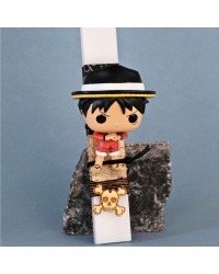 Χειροποίητη Λαμπάδα Monkey D.Luffy – One Piece Λαμπάδα με φιγούρα Funko Pop Monkey D.Luffy από το Anime One Piece