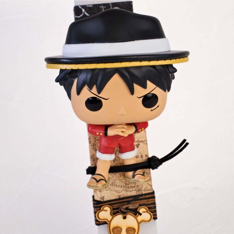 Χειροποίητη Λαμπάδα Monkey D.Luffy – One Piece Λαμπάδα με φιγούρα Funko Pop Monkey D.Luffy από το Anime One Piece