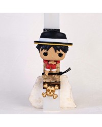 Χειροποίητη Λαμπάδα Monkey D.Luffy – One Piece Λαμπάδα με φιγούρα Funko Pop Monkey D.Luffy από το Anime One Piece