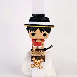 Χειροποίητη Λαμπάδα Monkey D.Luffy – One Piece Λαμπάδα με φιγούρα Funko Pop Monkey D.Luffy από το Anime One Piece