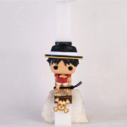 Χειροποίητη Λαμπάδα Monkey D.Luffy – One Piece Λαμπάδα με φιγούρα Funko Pop Monkey D.Luffy από το Anime One Piece