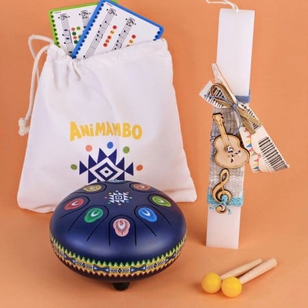 Σετ Λαμπάδα με Mεταλλικό Tύμπανο Animambo