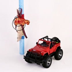 Λαμπάδα για Αγόρια -  Κόκκινο Jeep με Ήχο και Κίνηση