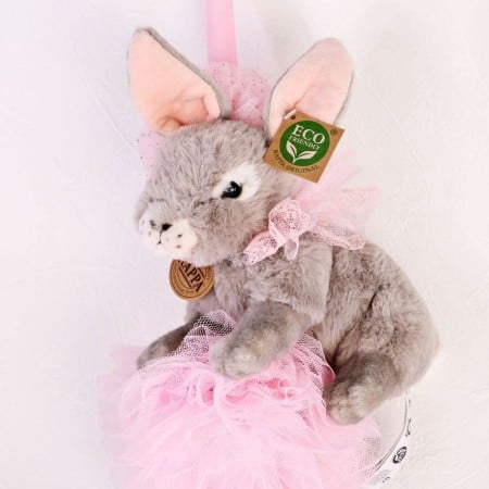Candle for Girls with Romantic Easter Bunny Plush Toy