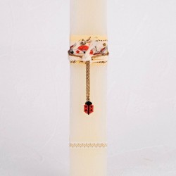 Women's Easter scented candle with Gold-plated Ladybug Necklace