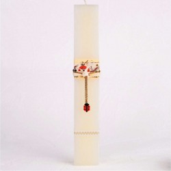Women's Easter scented candle with Gold-plated Ladybug Necklace