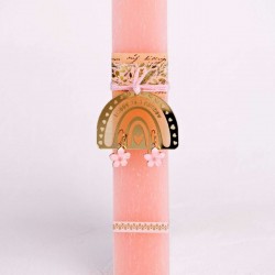 Easter candle set with Flower earrings and Rainbow card