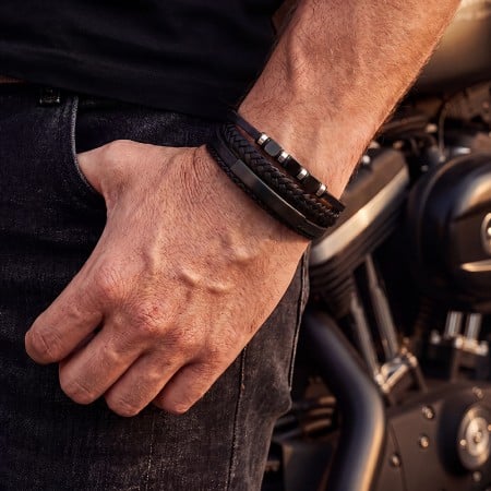 Ανδρικό Βραχιόλι | Stainless Steel & Hematite