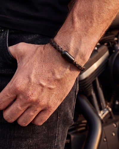 Ανδρικό Βραχιόλι | Stainless Steel & Braided Leather