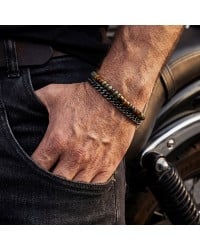 Ανδρικό Βραχιόλι | Stainless Steel Chain & Semiprecious Stones Ανδρικό βραχιόλι με αλυσίδα από ανοξείδωτο ατσάλι και ημιπολύτιμες πέτρες