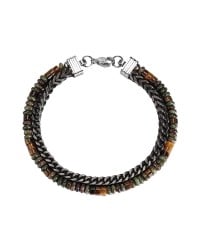Ανδρικό Βραχιόλι | Stainless Steel Chain & Semiprecious Stones Ανδρικό βραχιόλι με αλυσίδα από ανοξείδωτο ατσάλι και ημιπολύτιμες πέτρες