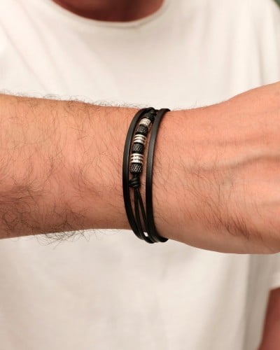Ανδρικό Βραχιόλι | Stainless Steel & Metal Beads