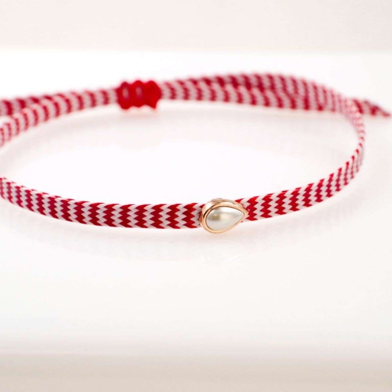 Martaki bracelet wide cord with gold-plated parts Martaki bracelet wide cord with gold-plated parts