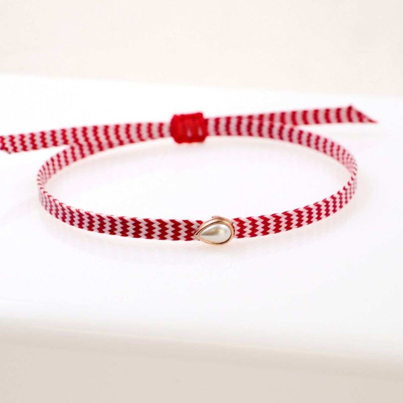 Martaki bracelet wide cord with gold-plated parts Martaki bracelet wide cord with gold-plated parts