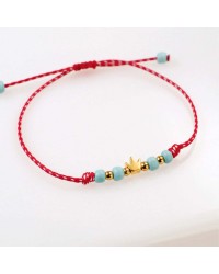 Martaki Bracelet for Girls with 24K Crown | Handmade Martaki Bracelet for Girls with 24K Gold-plated Crown and Beads