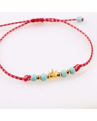 Martaki Bracelet for Girls with 24K Crown | Handmade Martaki Bracelet for Girls with 24K Gold-plated Crown and Beads