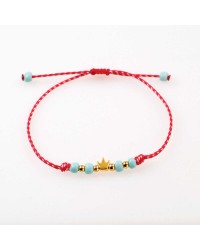 Martaki Bracelet for Girls with 24K Crown | Handmade Martaki Bracelet for Girls with 24K Gold-plated Crown and Beads