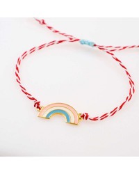 Martaki Bracelet for Girls with Enamelled Rainbow Martaki Bracelet for Girls with 24K Gold-plated Enamelled Rainbow