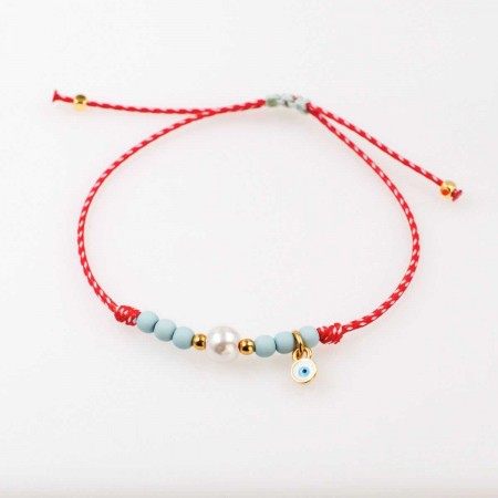 Γυναικείο Μαρτάκι με Μάτι & Πέρλα | Χειροποίητο