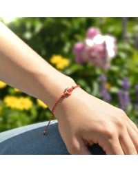 Handmade Martaki Bracelet with Enamelled Apple Handmade Martaki Bracelet with Enamelled Gold-plated Apple