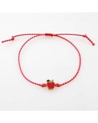 Handmade Martaki Bracelet with Enamelled Apple Handmade Martaki Bracelet with Enamelled Gold-plated Apple