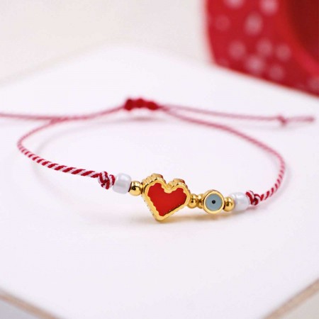 Γυναικείο Μαρτάκι με Καρδιά από Σμάλτο | Χειροποίητο