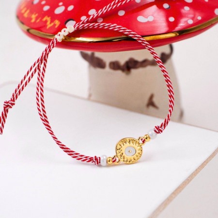 Γυναικείο Μαρτάκι: Ήλιος με Μάτι από Σμάλτο