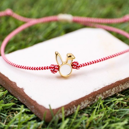 Βραχιόλι Μαρτάκι με Σμάλτο | "Αχ! Κουνελάκι"