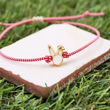 Βραχιόλι Μαρτάκι με Σμάλτο | "Αχ! Κουνελάκι"