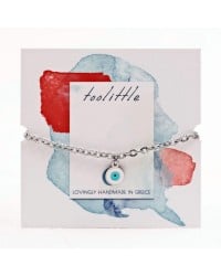 Stainless Steel Jewelry: Επίχρυσο Βραχιόλι - Μάτι από Σμάλτο Επίχρυσο βραχιόλι αλυσίδα από ανοξείδωτο ατσάλι με μεταλλικό μάτι από σμάλτο