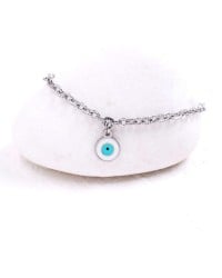 Stainless Steel Jewelry: Επίχρυσο Βραχιόλι - Μάτι από Σμάλτο Επίχρυσο βραχιόλι αλυσίδα από ανοξείδωτο ατσάλι με μεταλλικό μάτι από σμάλτο