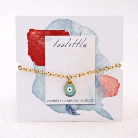 Stainless Steel Jewelry: Επίχρυσο Βραχιόλι με Μάτι